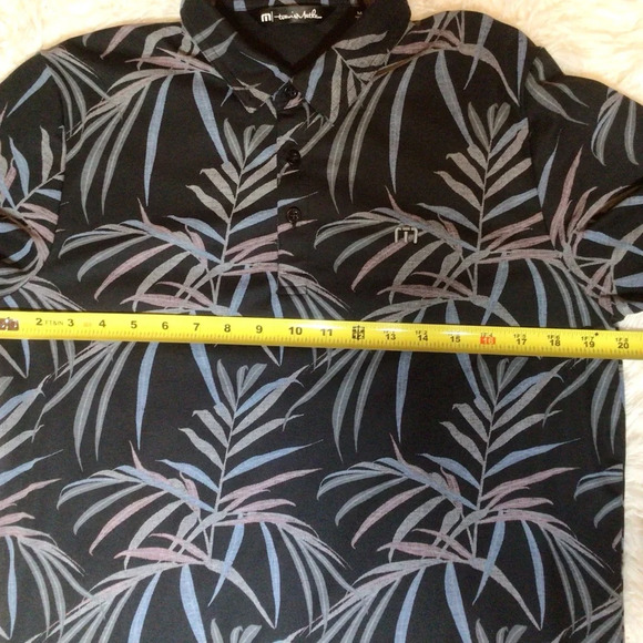 TravisMathew Golf Polo Buzz Words Lifestyle Tex Tropical Light Travis Mathew Med - Picture 10 of 10